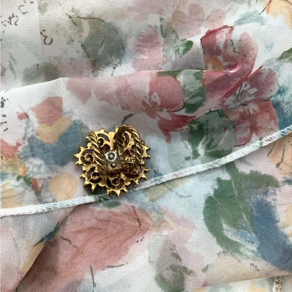 Vintage ART enamel Scarf Slide - Picture 3 of 3